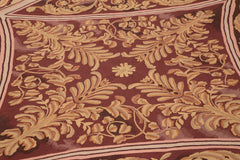 Aubusson Floral Pembe Çiçekli Pamuk Yün El Dokuma Halısı 270x338 Agacan