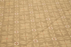 Aubusson Floral Kahverengi Çiçekli Pamuk Yün El Dokuma Halısı 295x422 Agacan