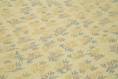 Aubusson Floral Yeşil Çiçekli Pamuk Yün El Dokuma Halısı 273x367 Agacan