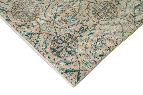 Vintage Bej Eskitme Pamuk Yün El Dokuma Halısı 154x216 Agacan