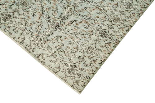 Overdyed Vintage Gri Eskitme Pamuk Yün El Dokuma Halısı 173x244 Agacan