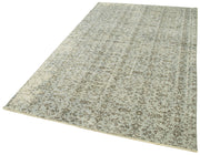 Overdyed Vintage Mavi Eskitme Pamuk Yün El Dokuma Halısı 157x260 Agacan