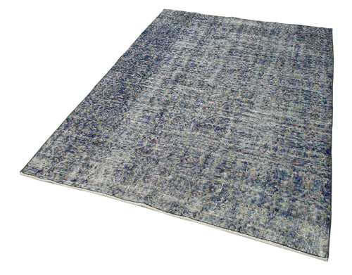 Checkered Kilim Mavi Damalı Pamuk Yün El Dokuma Halısı 151x213 Agacan