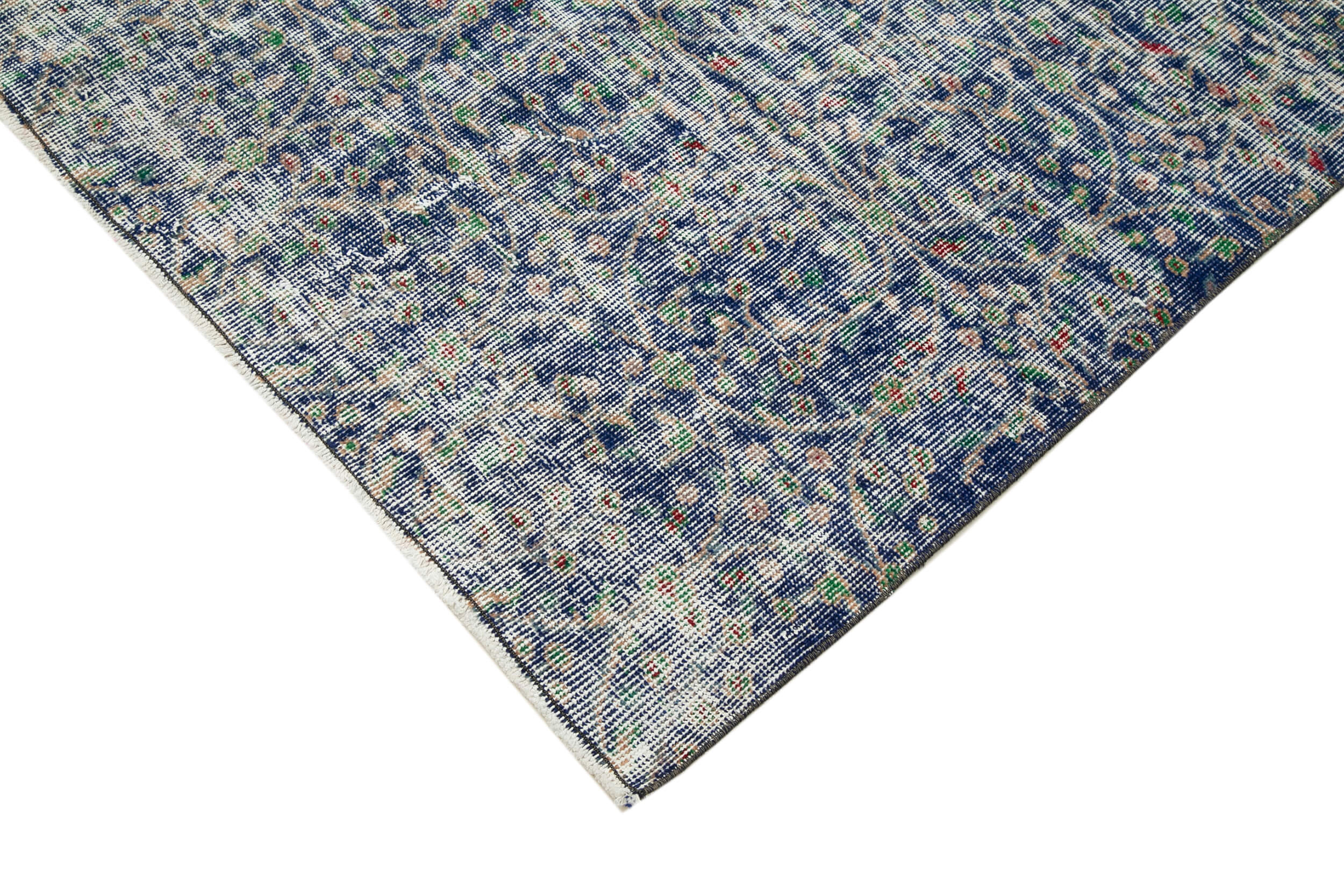 Checkered Kilim Mavi Damalı Pamuk Yün El Dokuma Halısı 151x213 Agacan