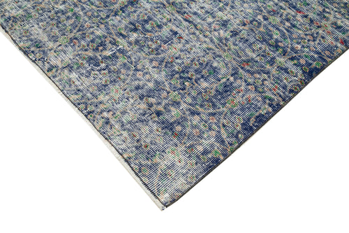 Checkered Kilim Mavi Damalı Pamuk Yün El Dokuma Halısı 151x213 Agacan