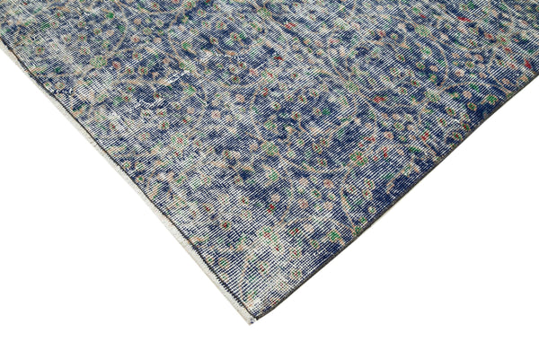Checkered Kilim Mavi Damalı Pamuk Yün El Dokuma Halısı 151x213 Agacan