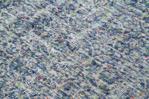 Checkered Kilim Mavi Damalı Pamuk Yün El Dokuma Halısı 151x213 Agacan