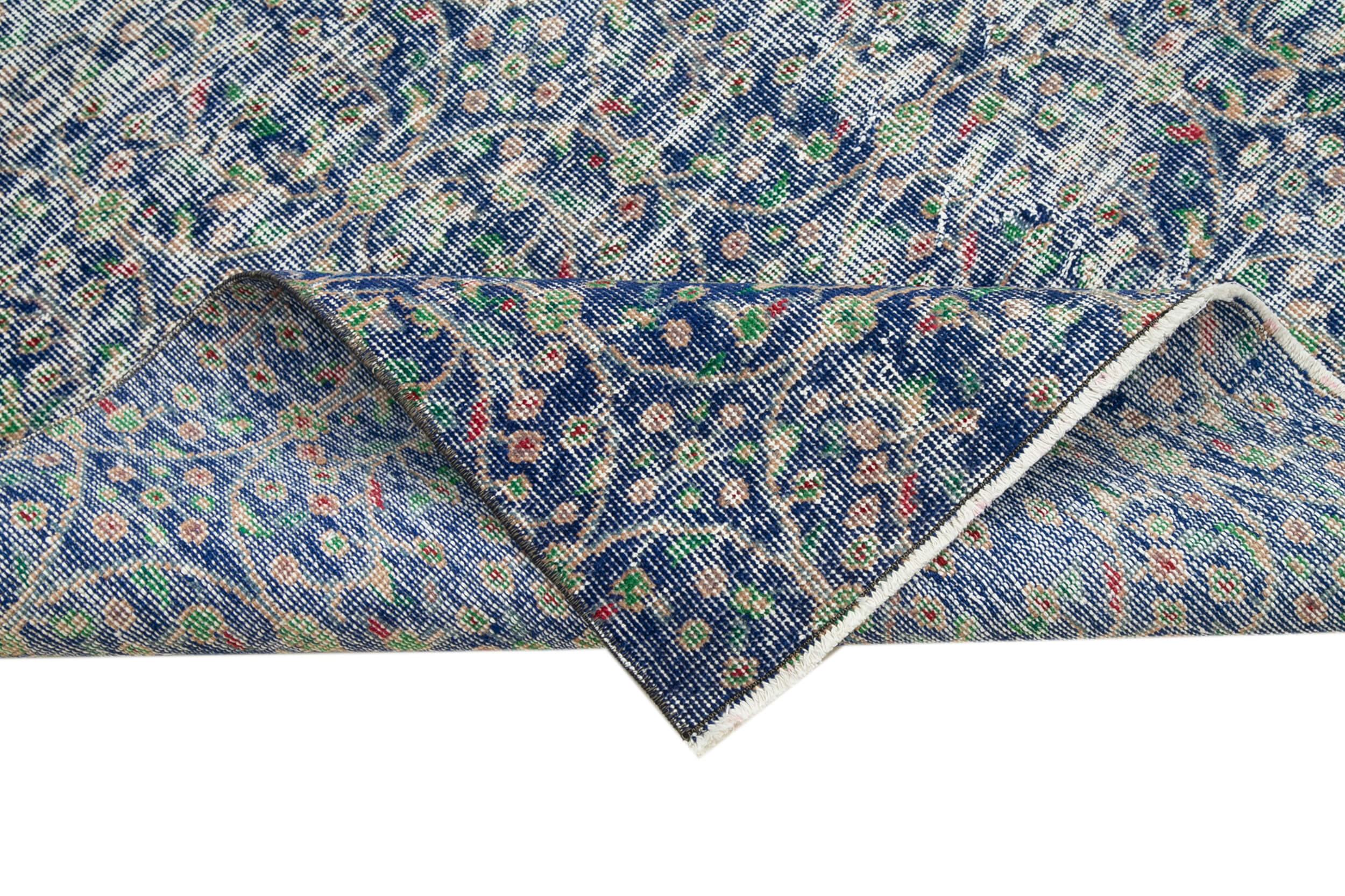 Checkered Kilim Mavi Damalı Pamuk Yün El Dokuma Halısı 151x213 Agacan