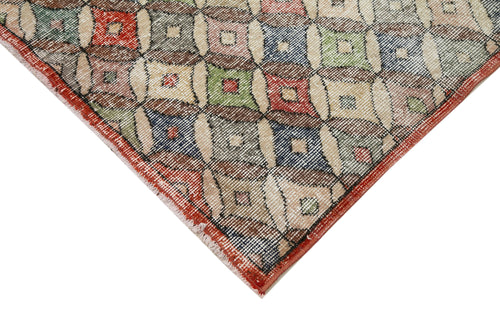 Checkered Kilim Bej Damalı Pamuk Yün El Dokuma Halısı 132x239 Agacan