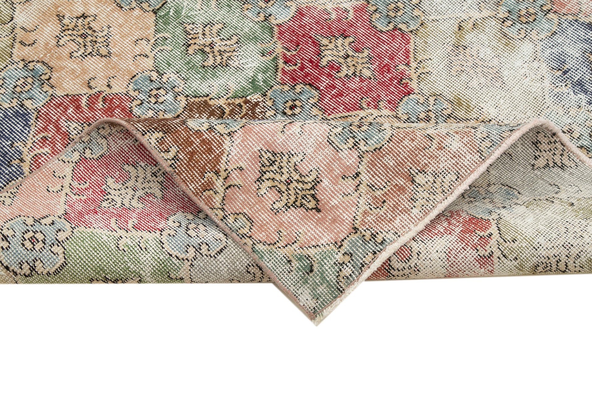 Checkered Kilim Bej Damalı Pamuk Yün El Dokuma Halısı 173x285 Agacan