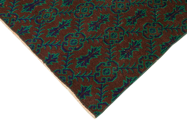 Checkered Kilim Kahverengi Damalı Pamuk Yün El Dokuma Halısı 195x314 Agacan