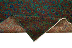 Checkered Kilim Kahverengi Damalı Pamuk Yün El Dokuma Halısı 195x314 Agacan