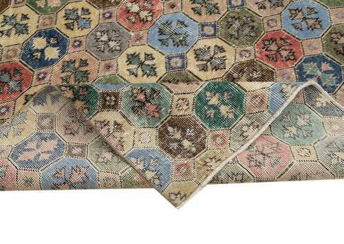 Checkered Kilim Beyaz Damalı Pamuk Yün El Dokuma Halısı 180x287 Agacan