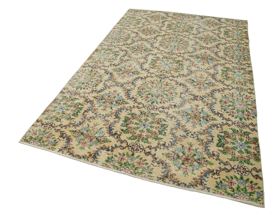 Checkered Kilim Bej Damalı Pamuk Yün El Dokuma Halısı 160x271 Agacan
