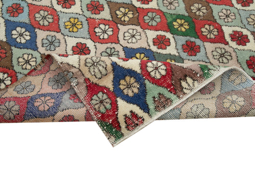 Checkered Kilim Beyaz Damalı Pamuk Yün El Dokuma Halısı 184x291 Agacan