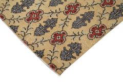 Checkered Kilim Sarı Damalı Pamuk Yün El Dokuma Halısı 148x233 Agacan