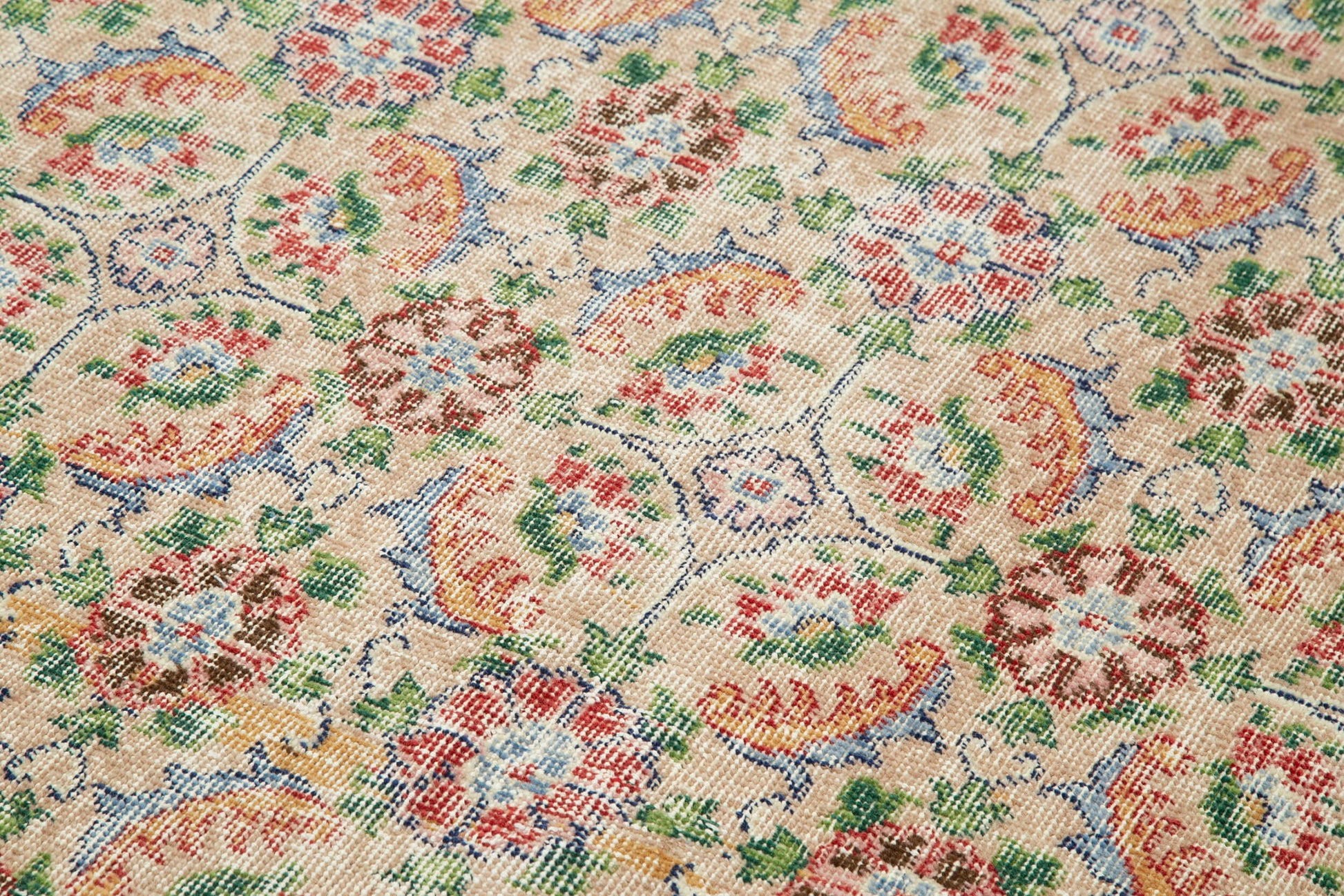 Checkered Kilim Beyaz Damalı Pamuk Yün El Dokuma Halısı 153x247 Agacan