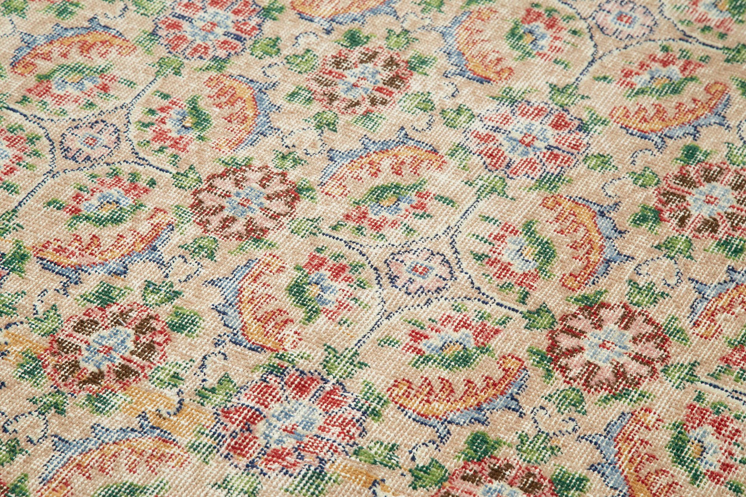 Checkered Kilim Beyaz Damalı Pamuk Yün El Dokuma Halısı 153x247 Agacan