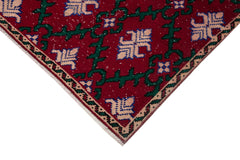 Checkered Kilim Kırmızı Damalı Pamuk Yün El Dokuma Halısı 172x306 Agacan