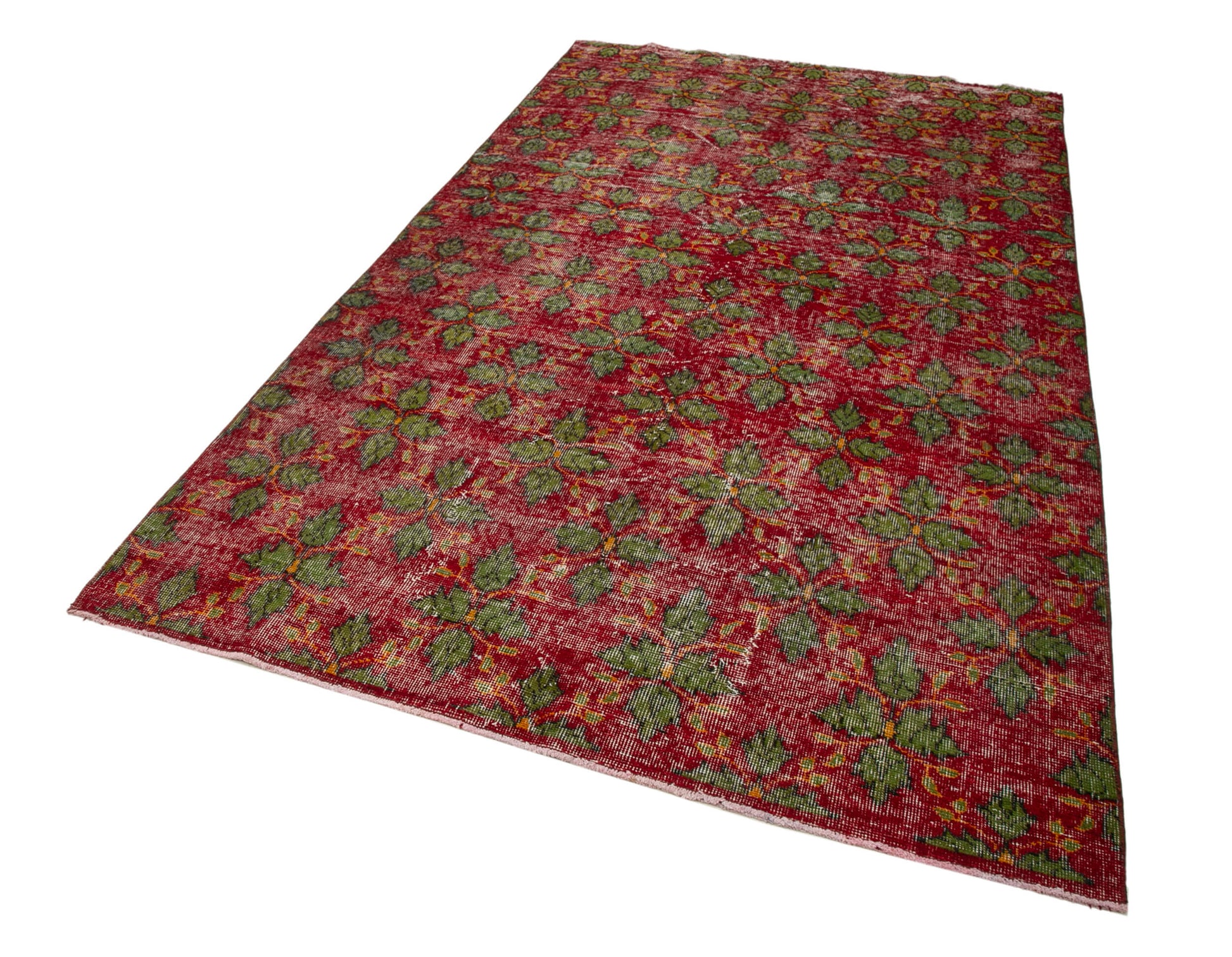Checkered Kilim Kırmızı Damalı Pamuk Yün El Dokuma Halısı 168x296 Agacan