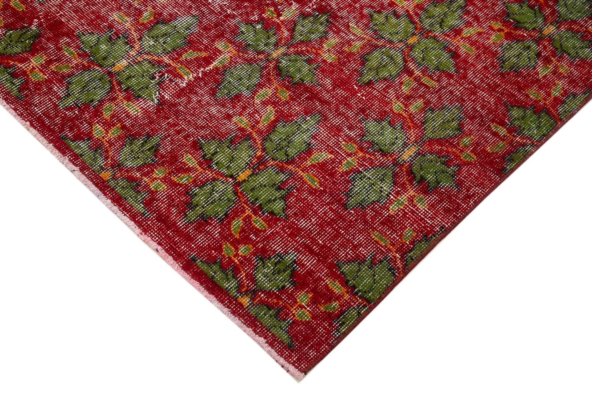 Checkered Kilim Kırmızı Damalı Pamuk Yün El Dokuma Halısı 168x296 Agacan