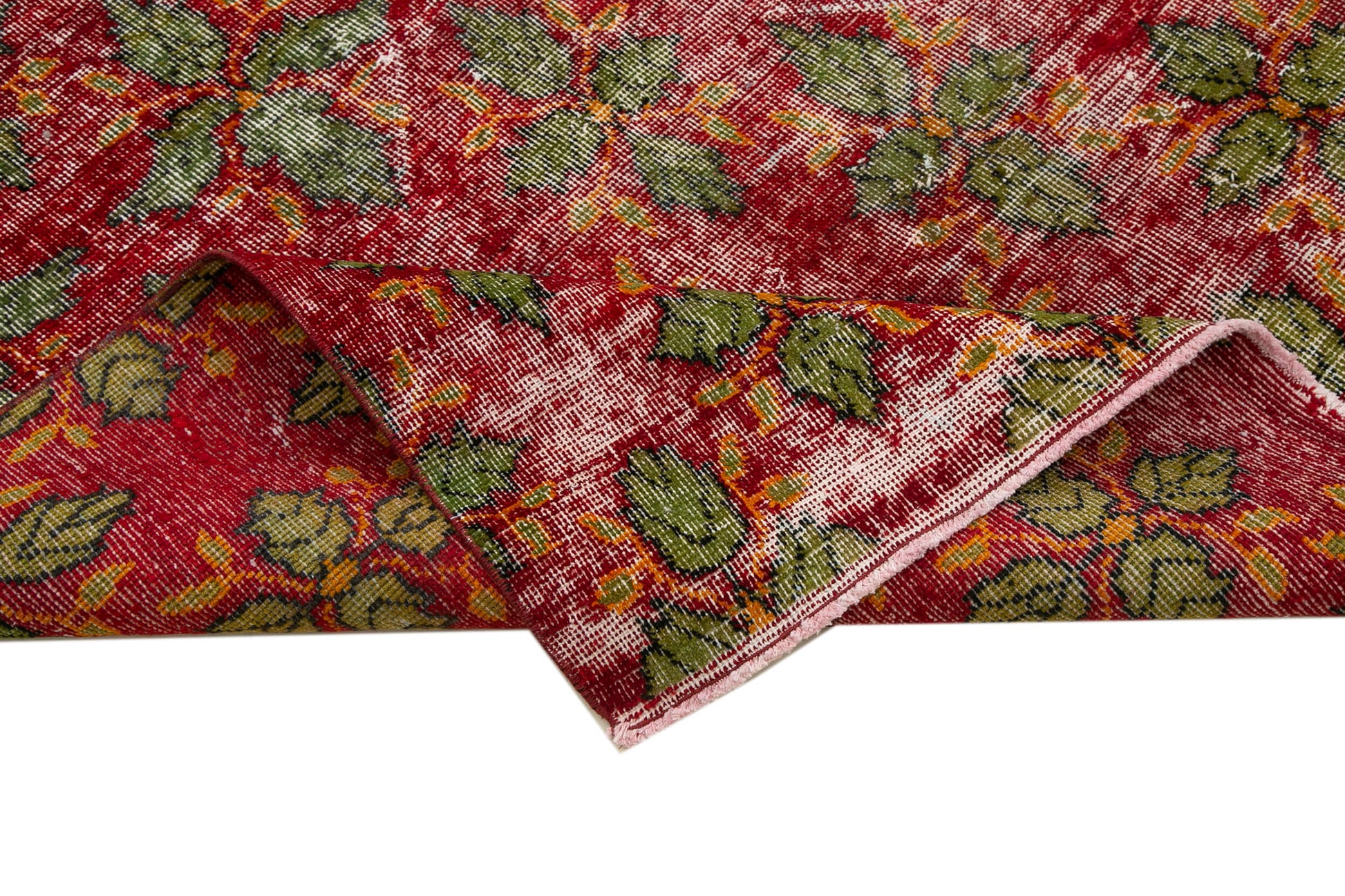 Checkered Kilim Kırmızı Damalı Pamuk Yün El Dokuma Halısı 168x296 Agacan