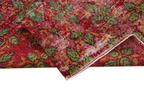 Checkered Kilim Kırmızı Damalı Pamuk Yün El Dokuma Halısı 168x296 Agacan