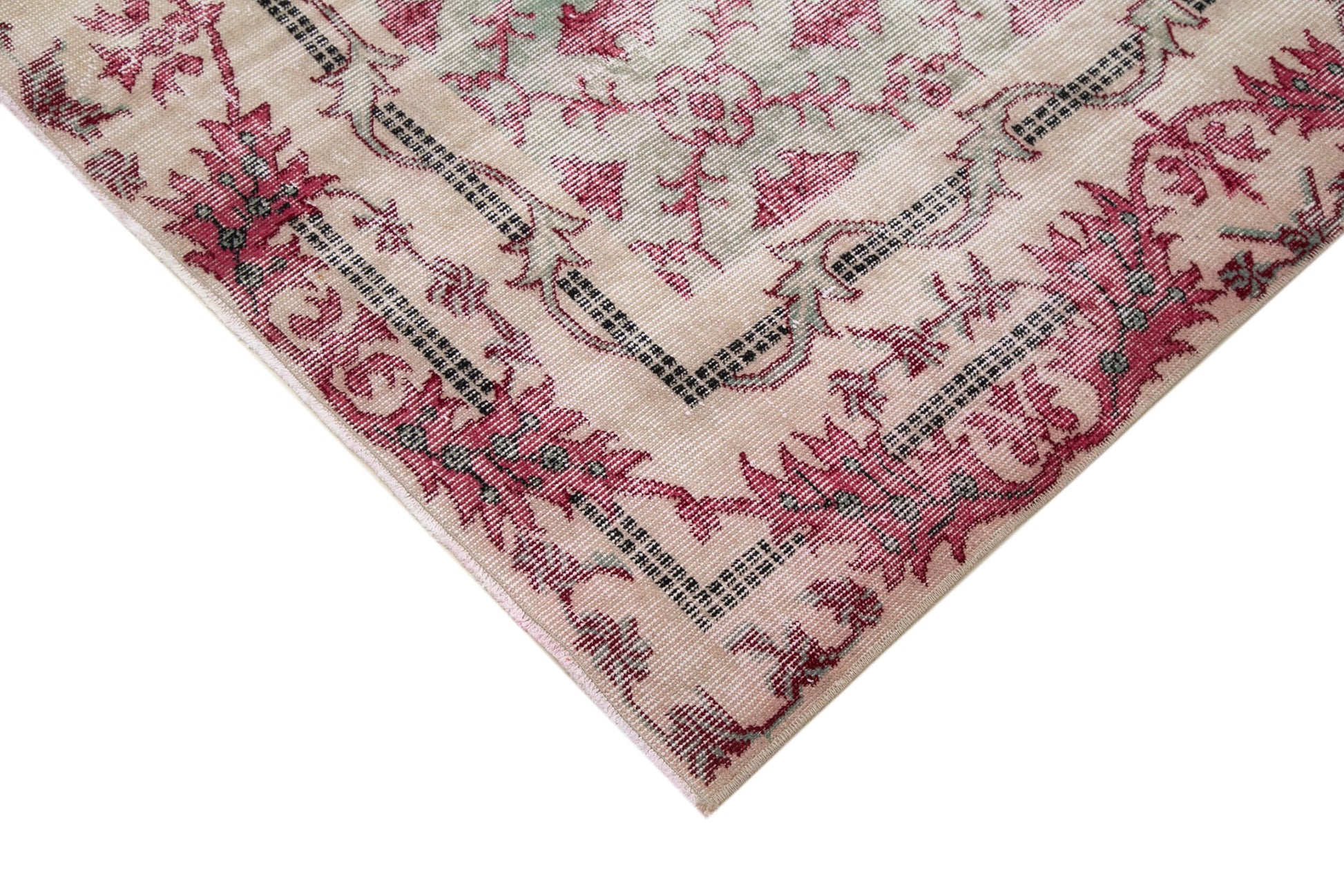Checkered Kilim Kırmızı Damalı Pamuk Yün El Dokuma Halısı 166x275 Agacan