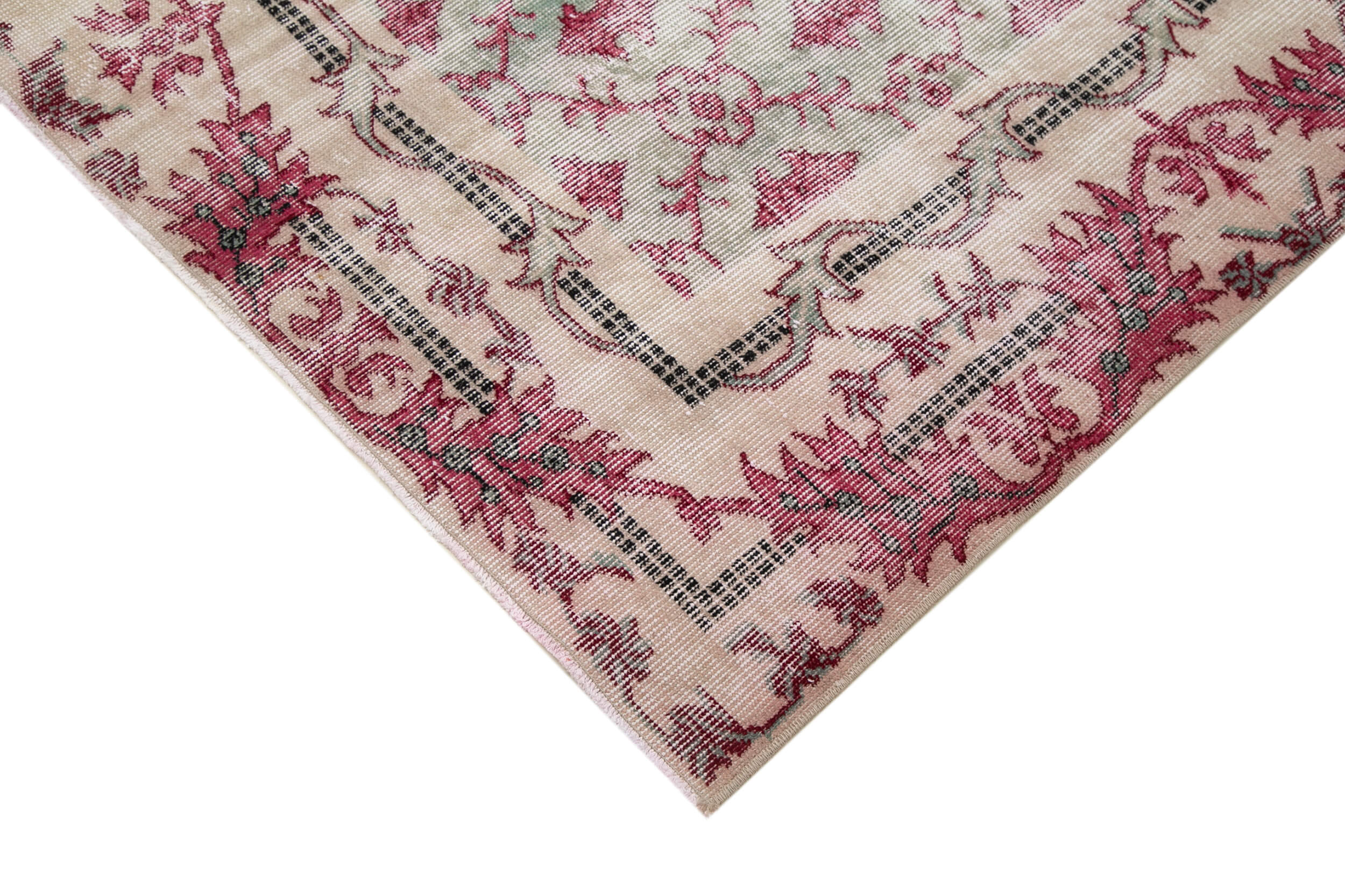 Checkered Kilim Kırmızı Damalı Pamuk Yün El Dokuma Halısı 166x275 Agacan