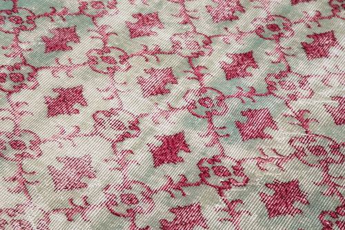 Checkered Kilim Kırmızı Damalı Pamuk Yün El Dokuma Halısı 166x275 Agacan