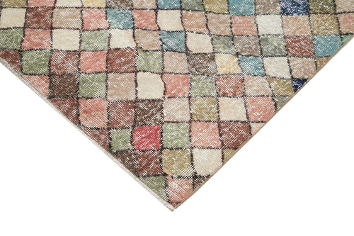 Checkered Kilim Beyaz Damalı Pamuk Yün El Dokuma Halısı 155x270 Agacan