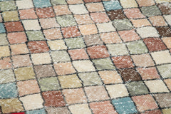 Checkered Kilim Beyaz Damalı Pamuk Yün El Dokuma Halısı 155x270 Agacan