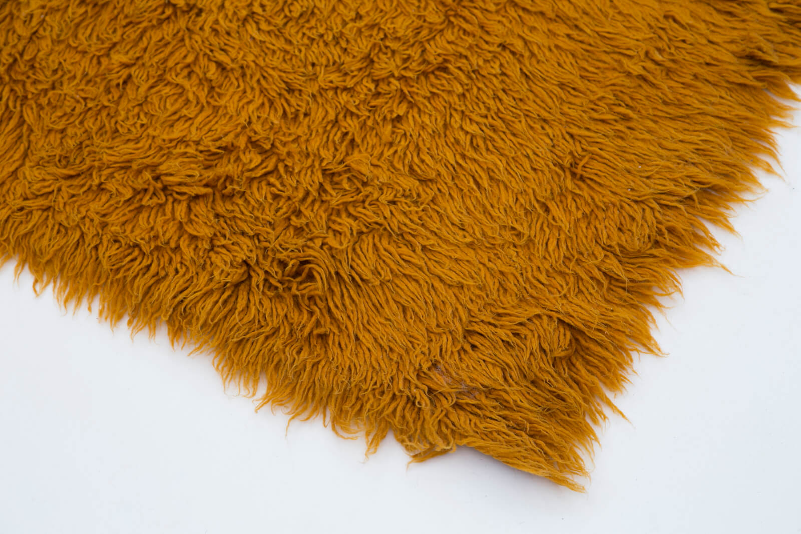 Tulu Turuncu Geometrik Pamuk Yün El Dokuma Halısı 138x215 Agacan