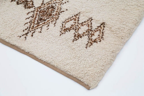 Tulu Bej Geometrik Pamuk Yün El Dokuma Halısı 168x245 Agacan