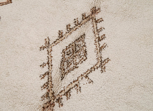 Tulu Bej Geometrik Pamuk Yün El Dokuma Halısı 168x245 Agacan