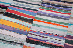 Kırk Yama Gri Patchwork Pamuk Yün El Dokuma Halısı 216x318 Agacan