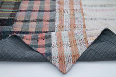 Kırk Yama Gri Patchwork Pamuk Yün El Dokuma Halısı 196x304 Agacan