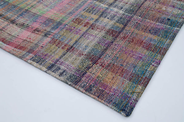 Kırk Yama Gri Patchwork Pamuk Yün El Dokuma Halısı 203x300 Agacan
