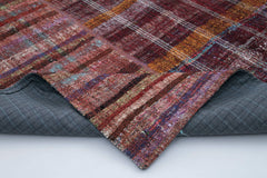 Kırk Yama Kırmızı Patchwork Pamuk Yün El Dokuma Halısı 204x300 Agacan