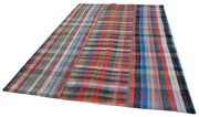 Kırk Yama Gri Patchwork Pamuk Yün El Dokuma Halısı 202x285 Agacan