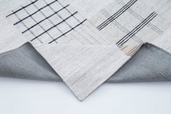 Kırk Yama Bej Patchwork Pamuk Yün El Dokuma Halısı 204x300 Agacan