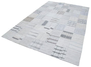 Kırk Yama Bej Patchwork Pamuk Yün El Dokuma Halısı 202x300 Agacan