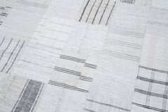 Kırk Yama Bej Patchwork Pamuk Yün El Dokuma Halısı 202x300 Agacan