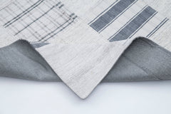 Kırk Yama Bej Patchwork Pamuk Yün El Dokuma Halısı 203x300 Agacan