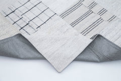 Kırk Yama Bej Patchwork Pamuk Yün El Dokuma Halısı 203x300 Agacan