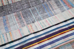 Kırk Yama Gri Patchwork Pamuk Yün El Dokuma Halısı 203x303 Agacan