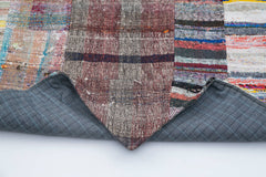 Kırk Yama Gri Patchwork Pamuk Yün El Dokuma Halısı 200x307 Agacan