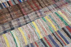Kırk Yama Gri Patchwork Pamuk Yün El Dokuma Halısı 200x307 Agacan