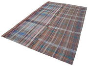 Kırk Yama Gri Patchwork Pamuk Yün El Dokuma Halısı 190x300 Agacan