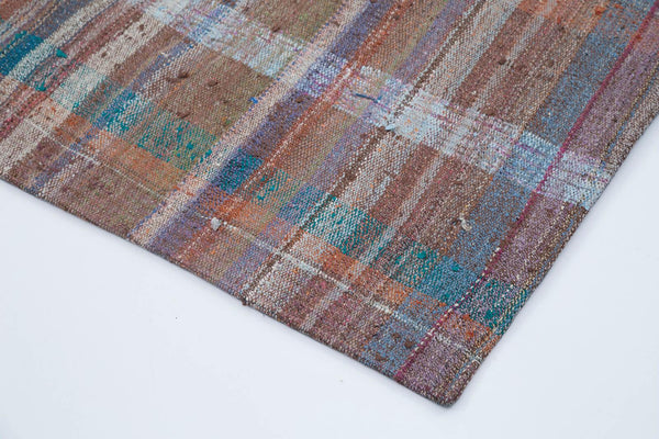 Kırk Yama Gri Patchwork Pamuk Yün El Dokuma Halısı 190x300 Agacan
